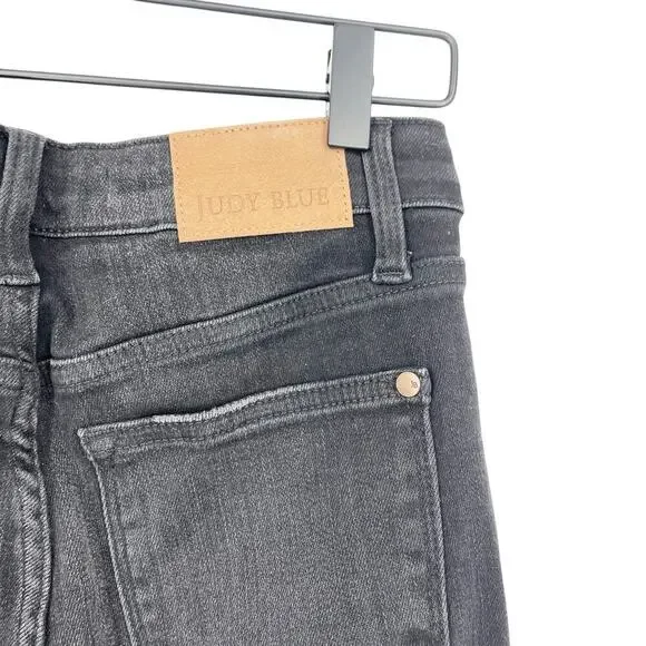 Judy Blue Morgantown Washed Black Straight Leg Jean Size 25 Tummy Control - Picture 8 of 9